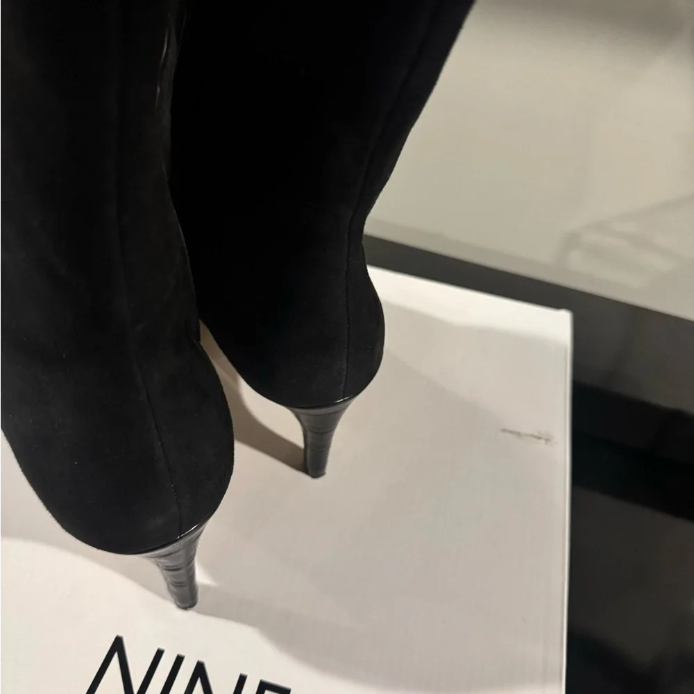 Nine West Black Heeled Boots - Picture 4 of 7